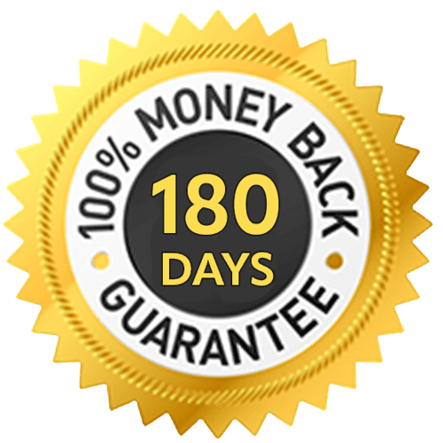 180 days money back guarantee 
